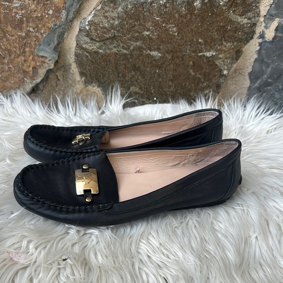 Kate Spade Carmen Pebbled Leather Driving Loafer Flats in Black Size 8.5 - Picture 4 of 8